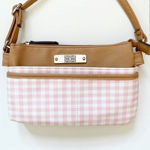 Time and Tru Rebecca Pink Gingham Purse